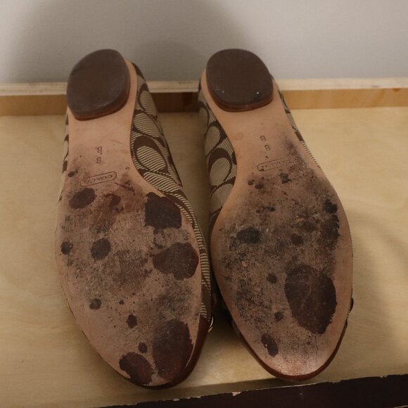 COACH Women's Monogram Slip on Flats - Size 8 - Picture 5 of 5